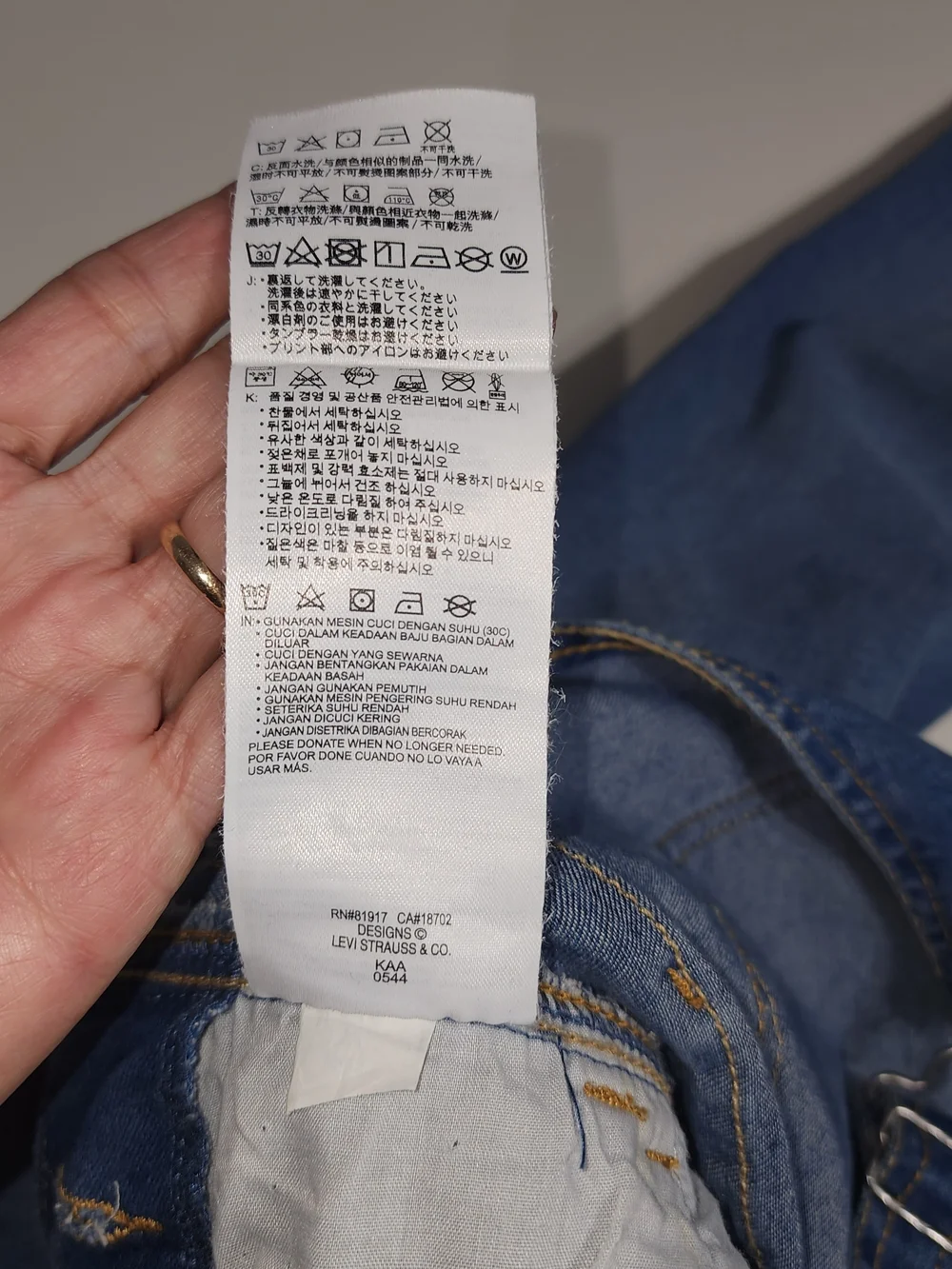 Blue Denim Girls Overalls - Levis Size 14 Youth